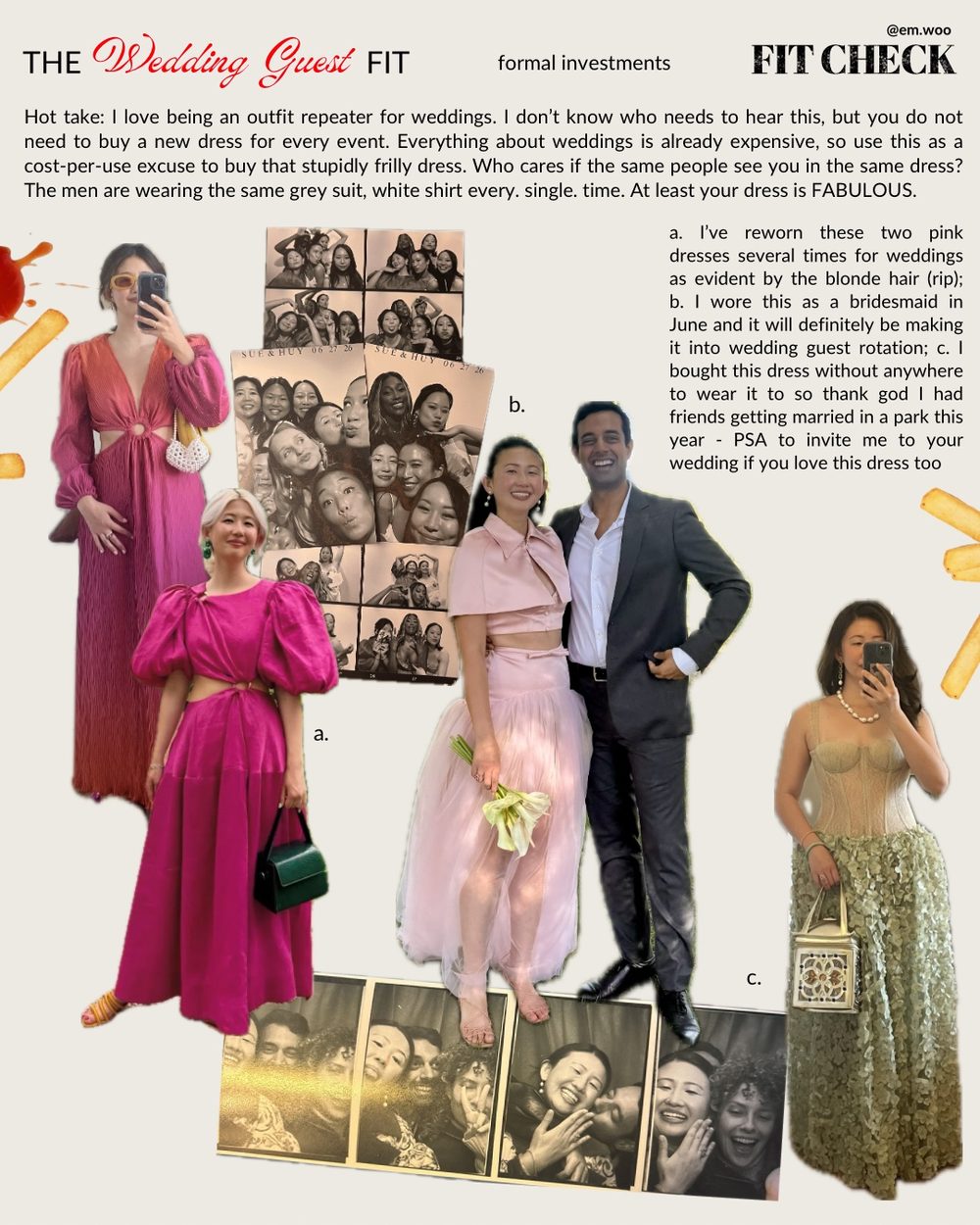The Wedding Guest Fit — repeat dresses worn to weddings