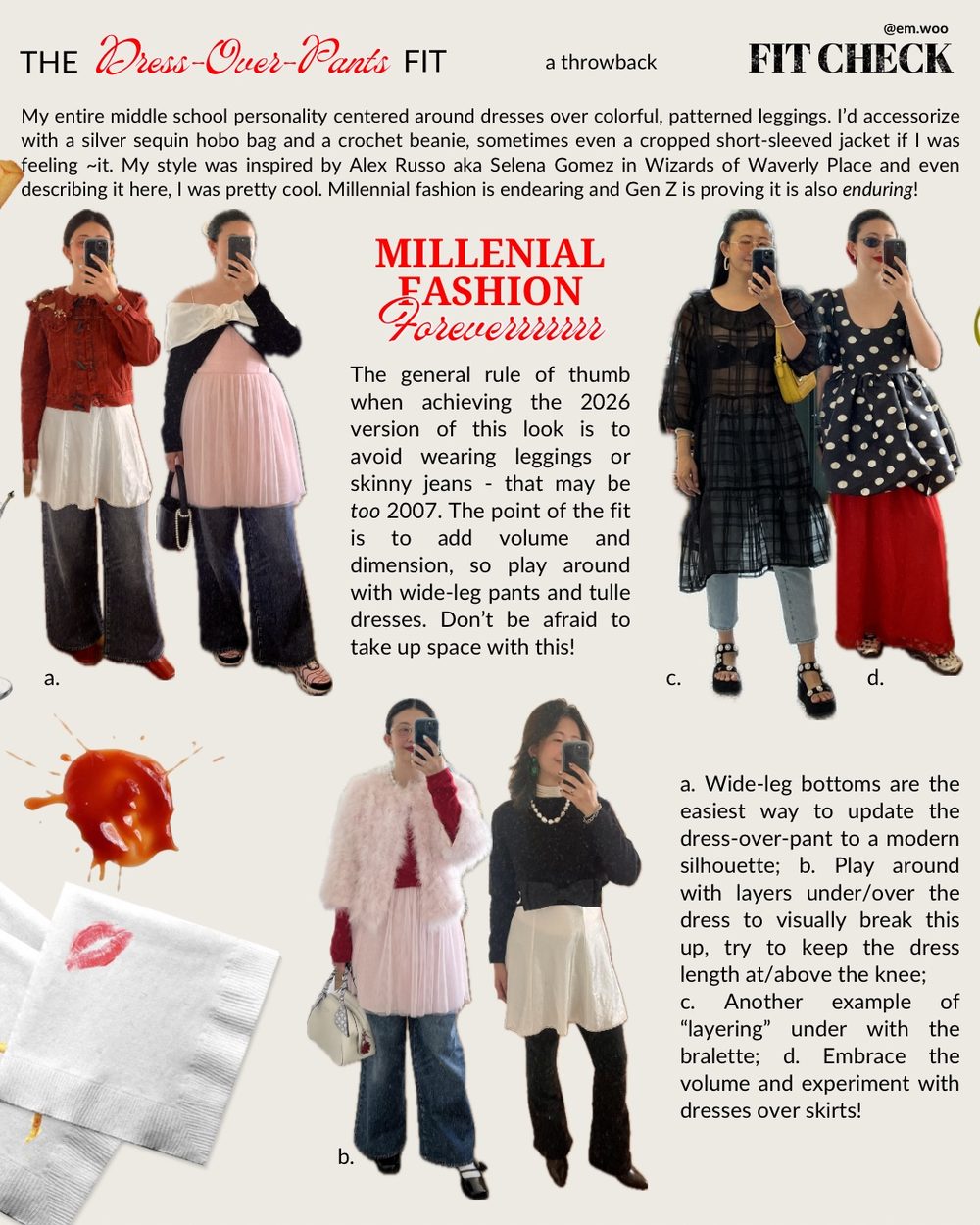 The Dress-Over-Pants Fit — a millennial throwback styled four ways